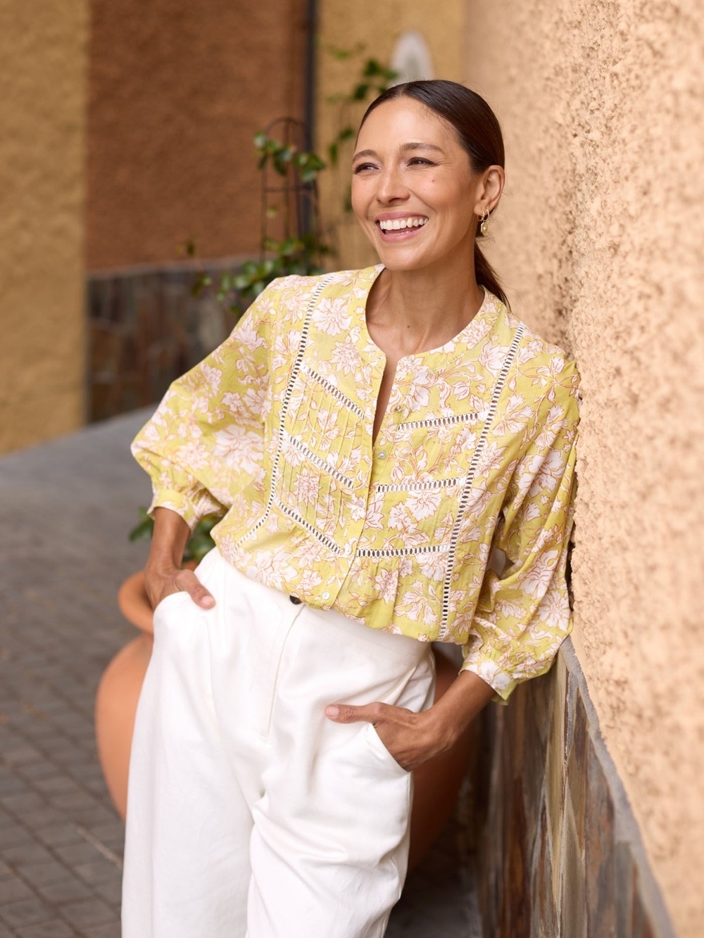 NWT Maye Paloma 100% cotton shirt havana print size medium